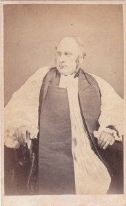 Bishop of Ely In Charlotte Elizabeth Schofield's photograph album. Bought at T.Harrison & Son, Booksellers, 55 Briggate, Leeds.