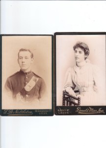 William Schofield and wife. Taken in Leeds.